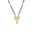Ceremonial traditional yellow gold 22kt black bead mangalsutra- MNS0275