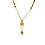 Traditional textured yellow gold 22kt mangalsutra- MNS0306