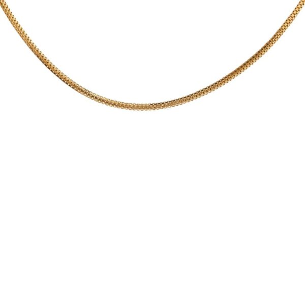 Glossy Box Flat Links Gold Chain - CH3413