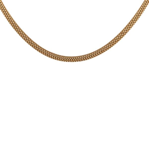 Glossy Finish Flat Links Gold Chain - CH3420
