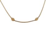 Glossy Diamond Cut Gold Ball Box Chain - CH2939