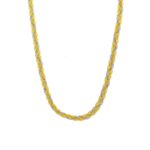 Ceremonial traditional two tone gold 22kt rope chain- CHA0358