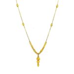 Traditional textured yellow gold 22kt bead chain- CHA0617